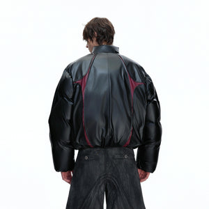 Deconstructed Color-Panel Padded Jacket for Winter - main image 3