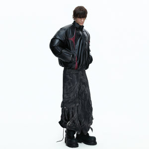 Deconstructed Color-Panel Padded Jacket for Winter - main image 5