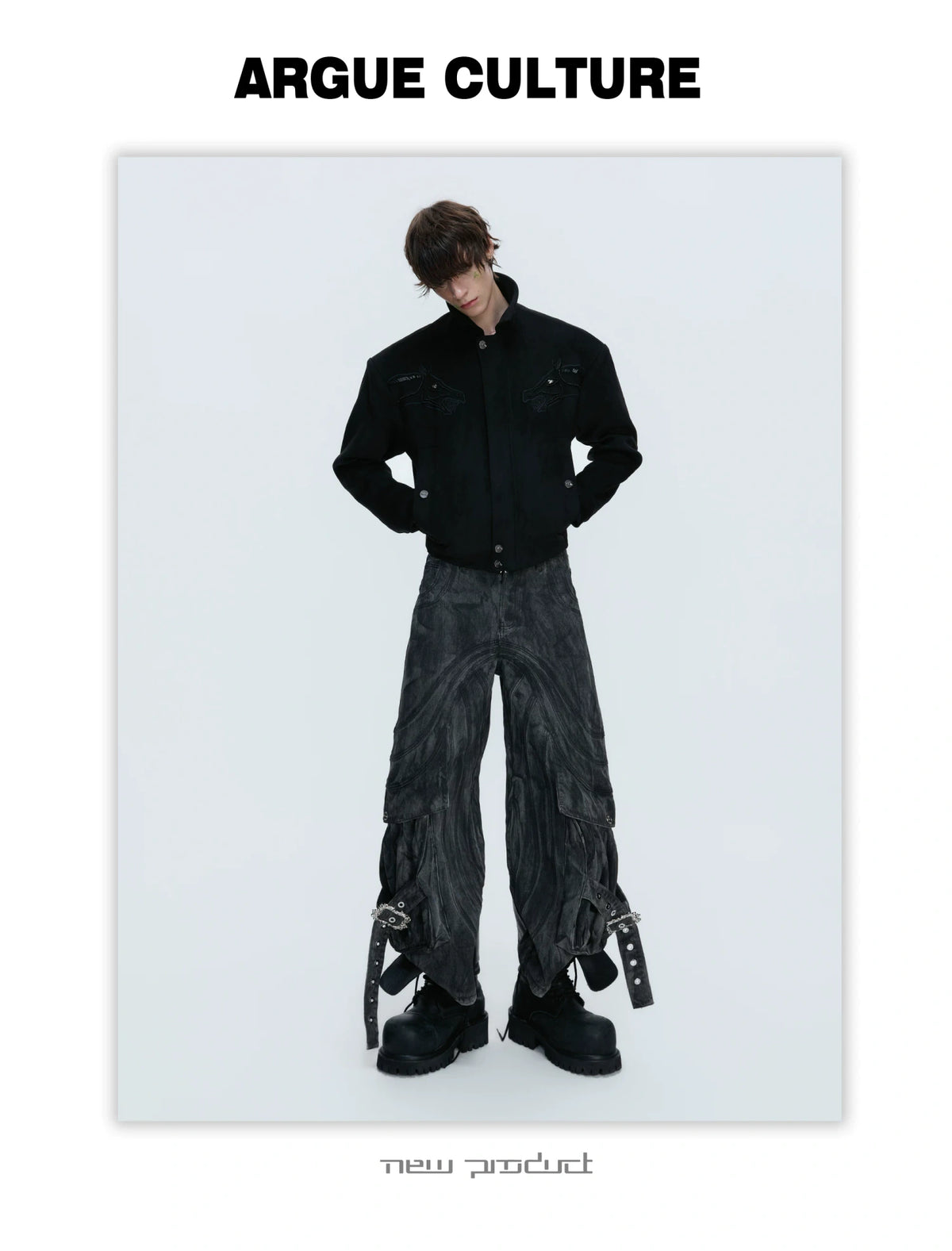 Cropped Suede Jacket with Detachable Faux Fur Collar - description image 4