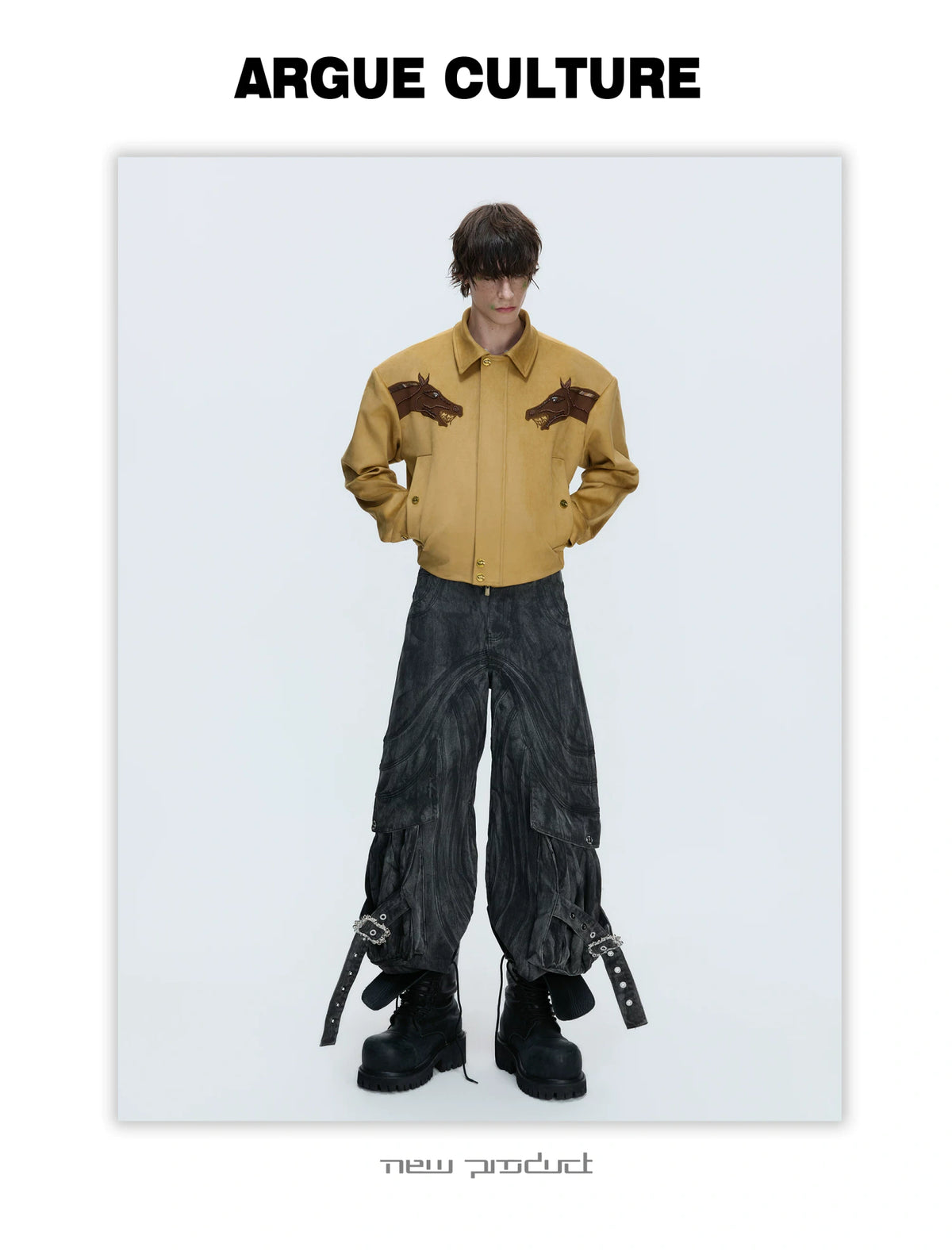 Cropped Suede Jacket with Detachable Faux Fur Collar - description image 12