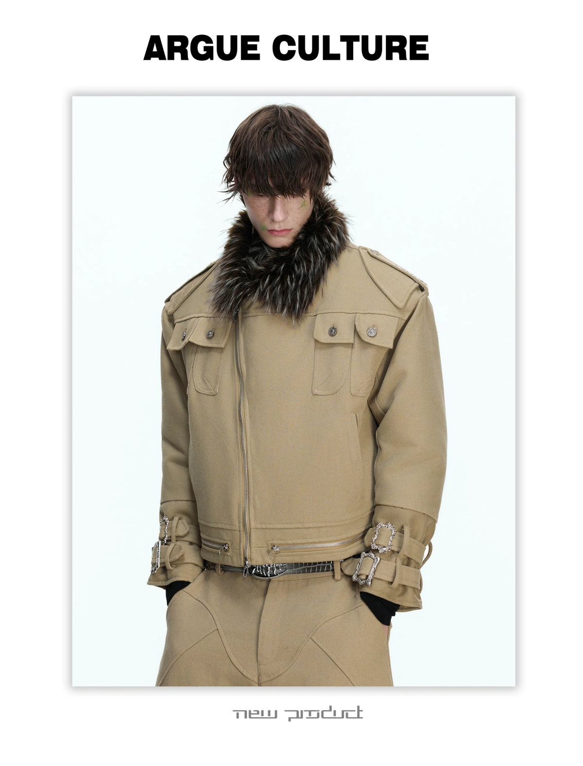 Washed Cotton Utility Jacket | Relaxed Cropped Fit - description image 3