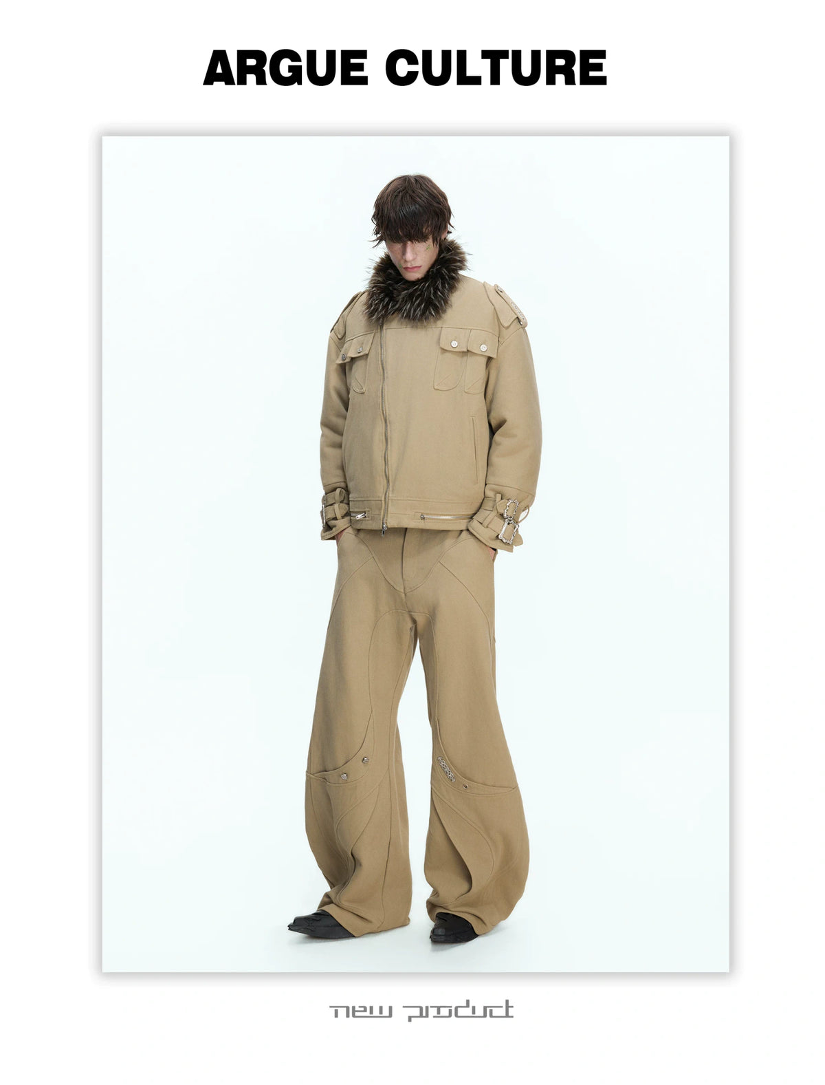 Washed Cotton Utility Jacket | Relaxed Cropped Fit - description image 4