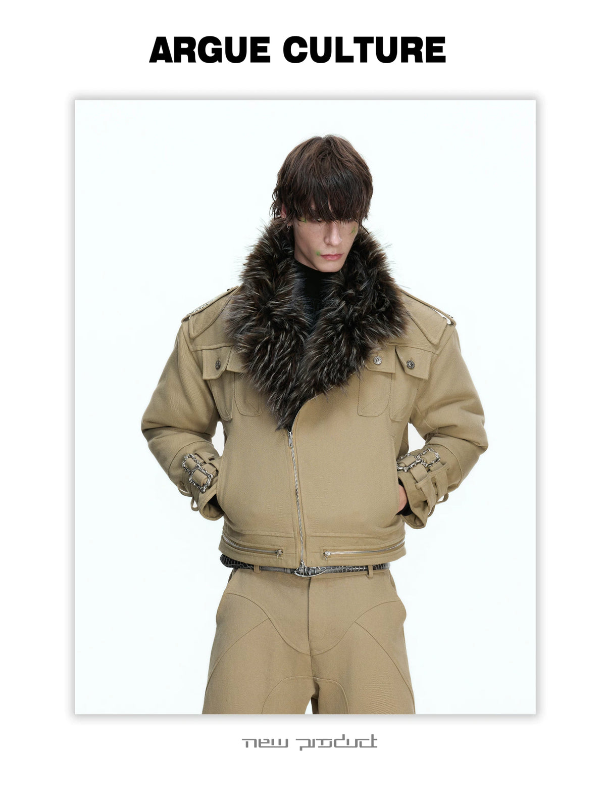 Washed Cotton Utility Jacket | Relaxed Cropped Fit - description image 7
