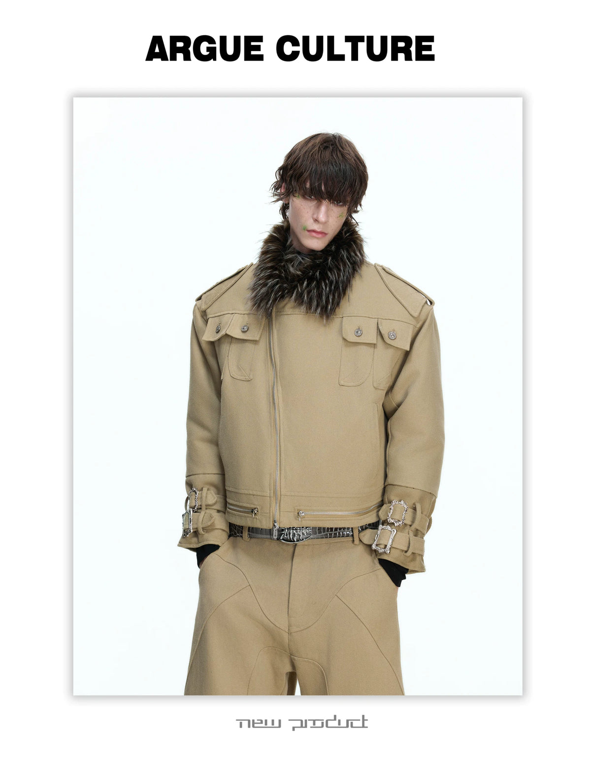 Washed Cotton Utility Jacket | Relaxed Cropped Fit - description image 9