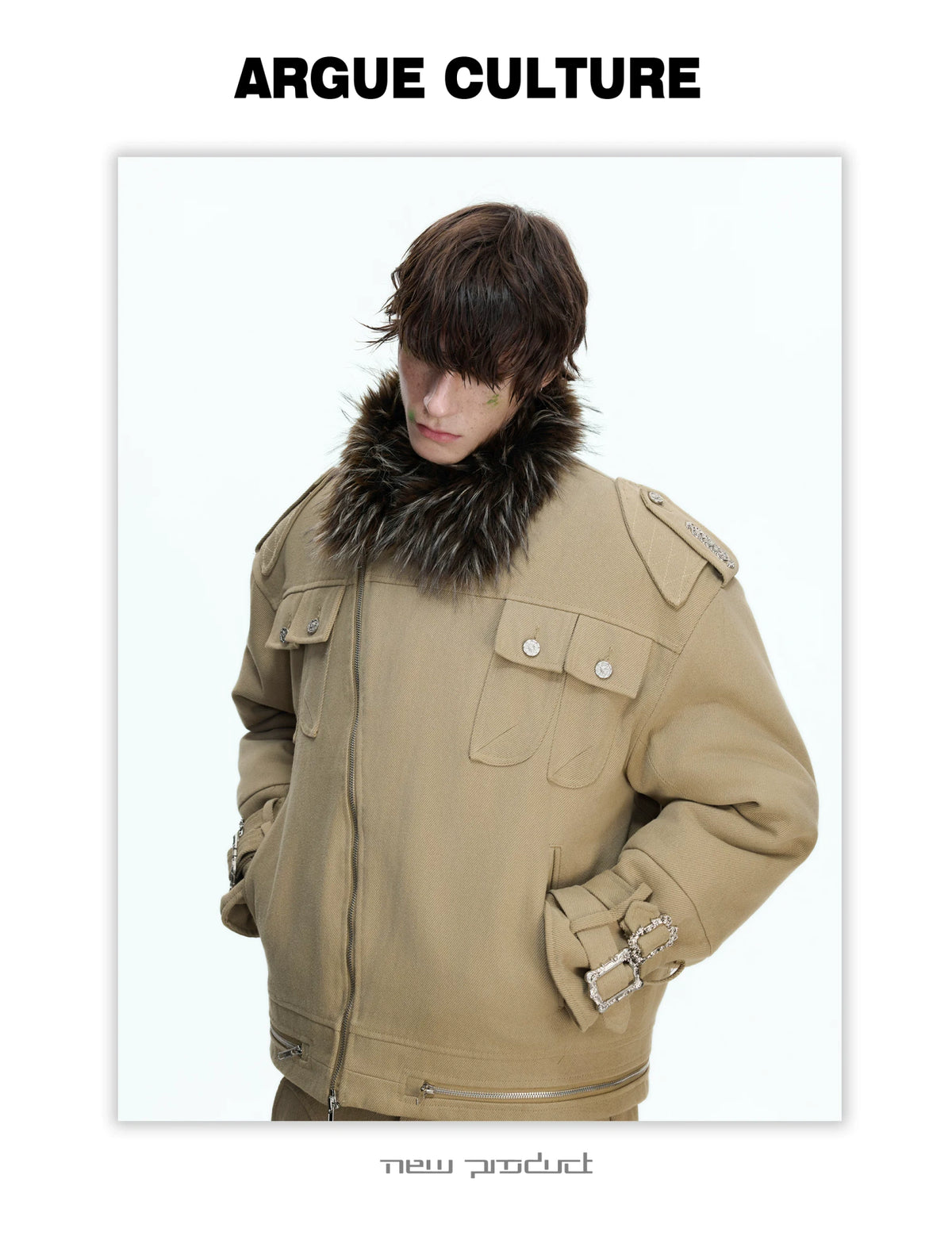 Washed Cotton Utility Jacket | Relaxed Cropped Fit - description image 10