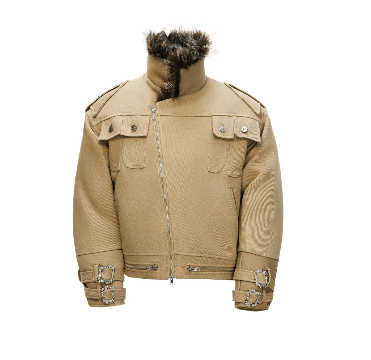 Washed Cotton Utility Jacket | Relaxed Cropped Fit - description image 12
