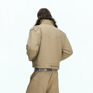 Washed Cotton Utility Jacket | Relaxed Cropped Fit - main image 3
