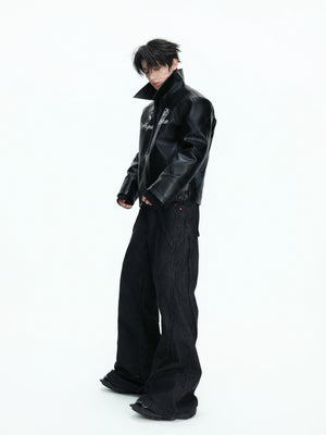 Washed Black Wide-Leg Jeans | Mid-Rise Streetwear - main image 5