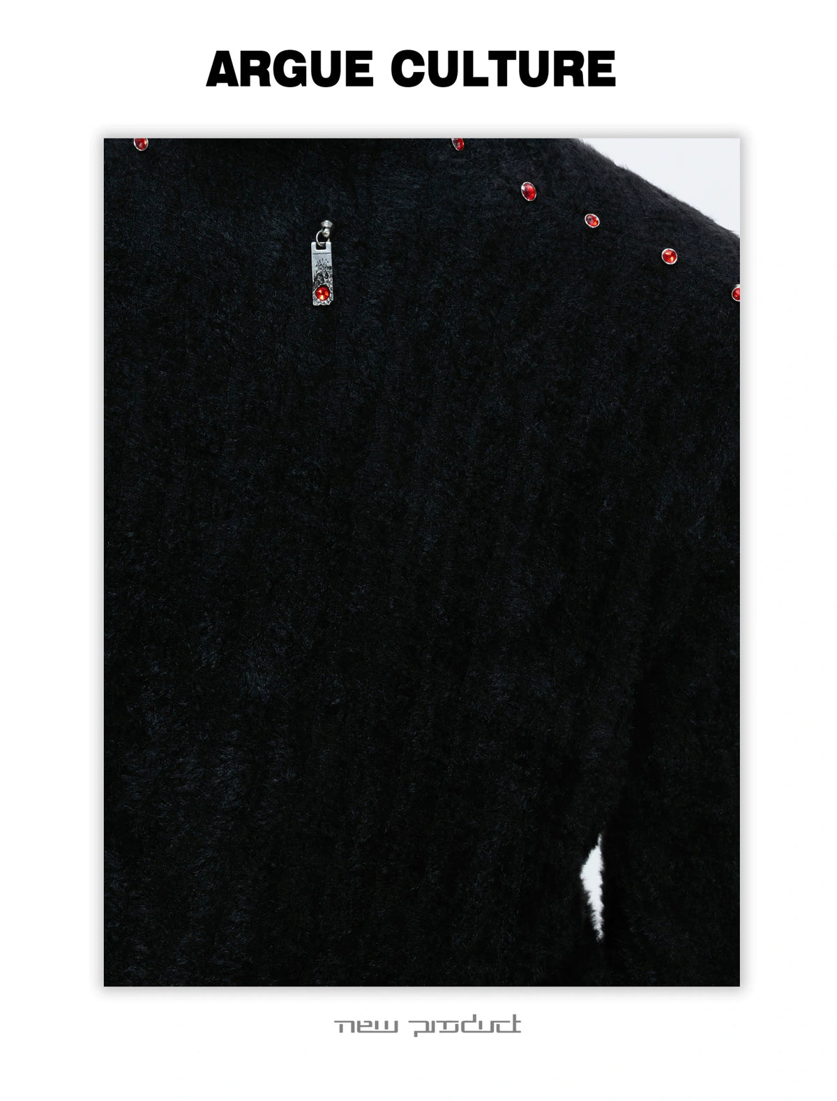 Red-Studded Brushed Cotton Crewneck Base Layer - description image 2