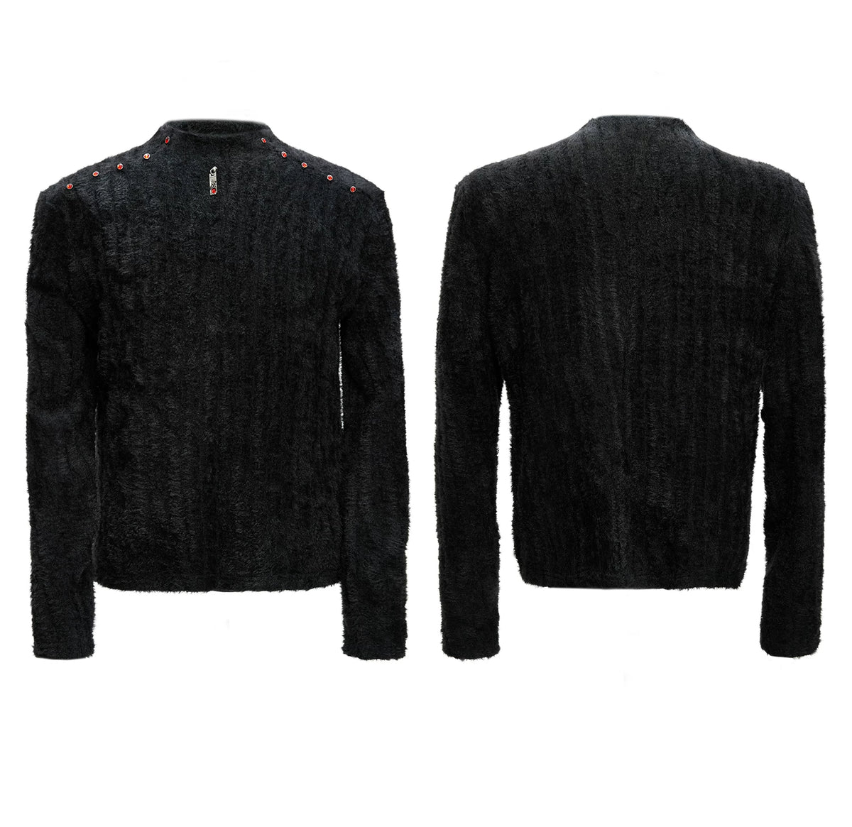 Red-Studded Brushed Cotton Crewneck Base Layer - description image 8