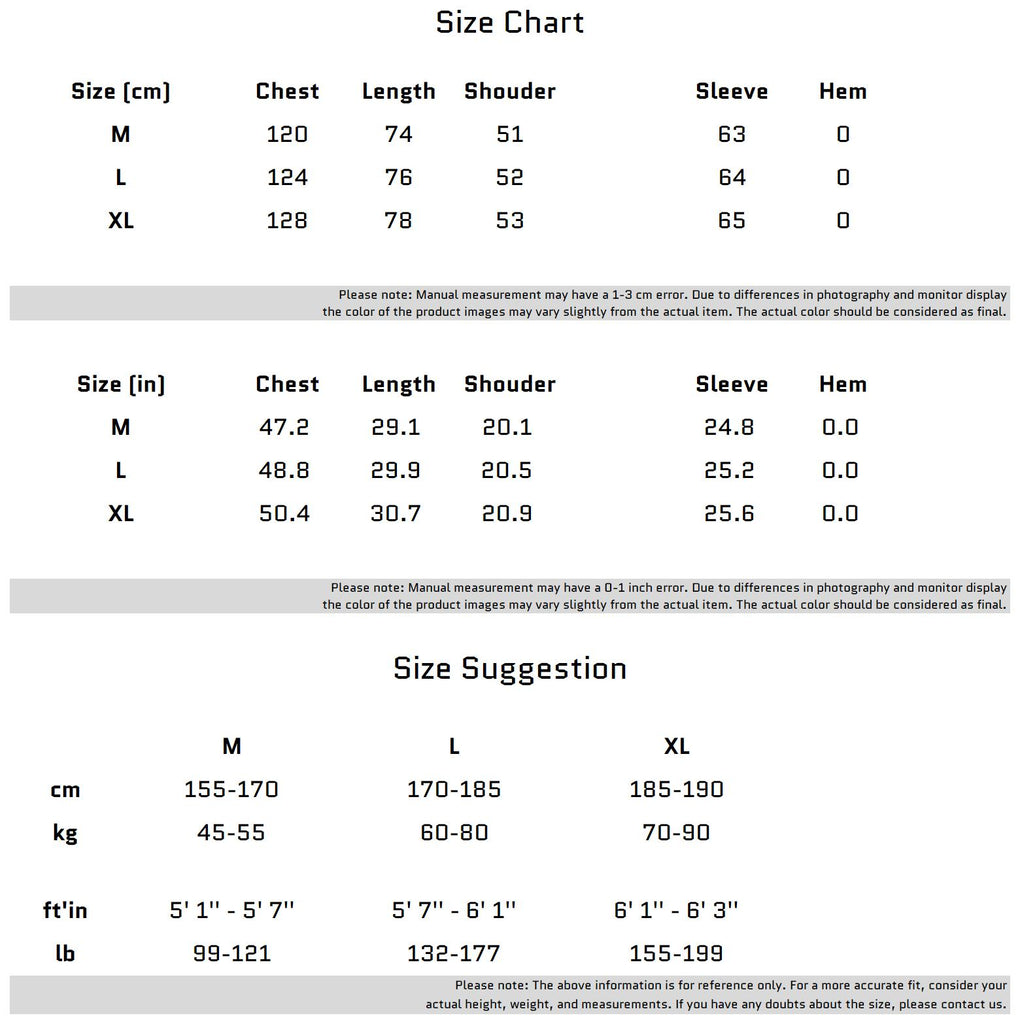 Size Chart for Green and Black Ombre Padded Shoulder Blazer with Gradient Design