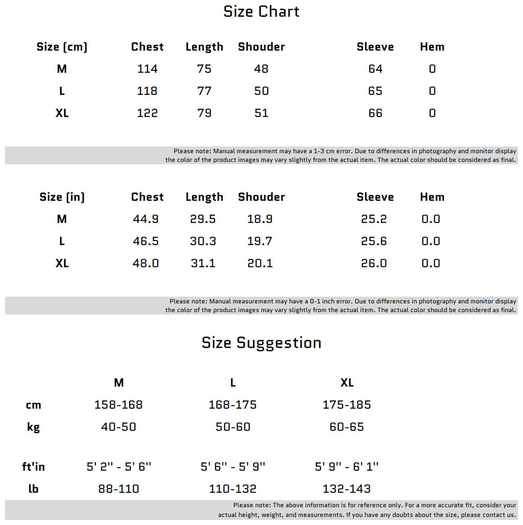 Size Chart for Unique Asymmetrical Black Blazer with Metallic Buttons and Shiny Pants