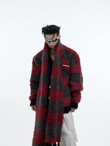Chunky-Christmas-Knit-Sweater---Oversized-Scarf-Design---Streetwear-Gray-(Built-In Scarf)