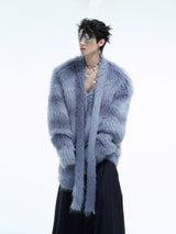 Chunky-Knit-Sweater---Fuzzy-Gradient-Ribbon-Design---Oversized-Streetwear-Blue-Shirt