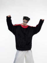 Chunky-Knit-Sweater---Off-Shoulder-Metal-Button-Cable-Knit-Top-Black