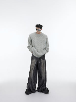 Chunky-Knit-Sweater---Oversized-Unisex-Pullover-with-Metal-Buttons-Gray
