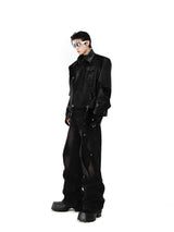 Crocodile-Texture-PU-Leather-Jacket---Padded-Shoulder-Streetwear-Top-Black
