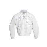 Deconstructed-Biker-Jacket---Heavyweight-Leather-with-Metal-Buckles-White-Shirt