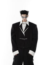 Deconstructed-Black-White-Cropped-Blazer---Metallic-Zipper-Jacket-Black