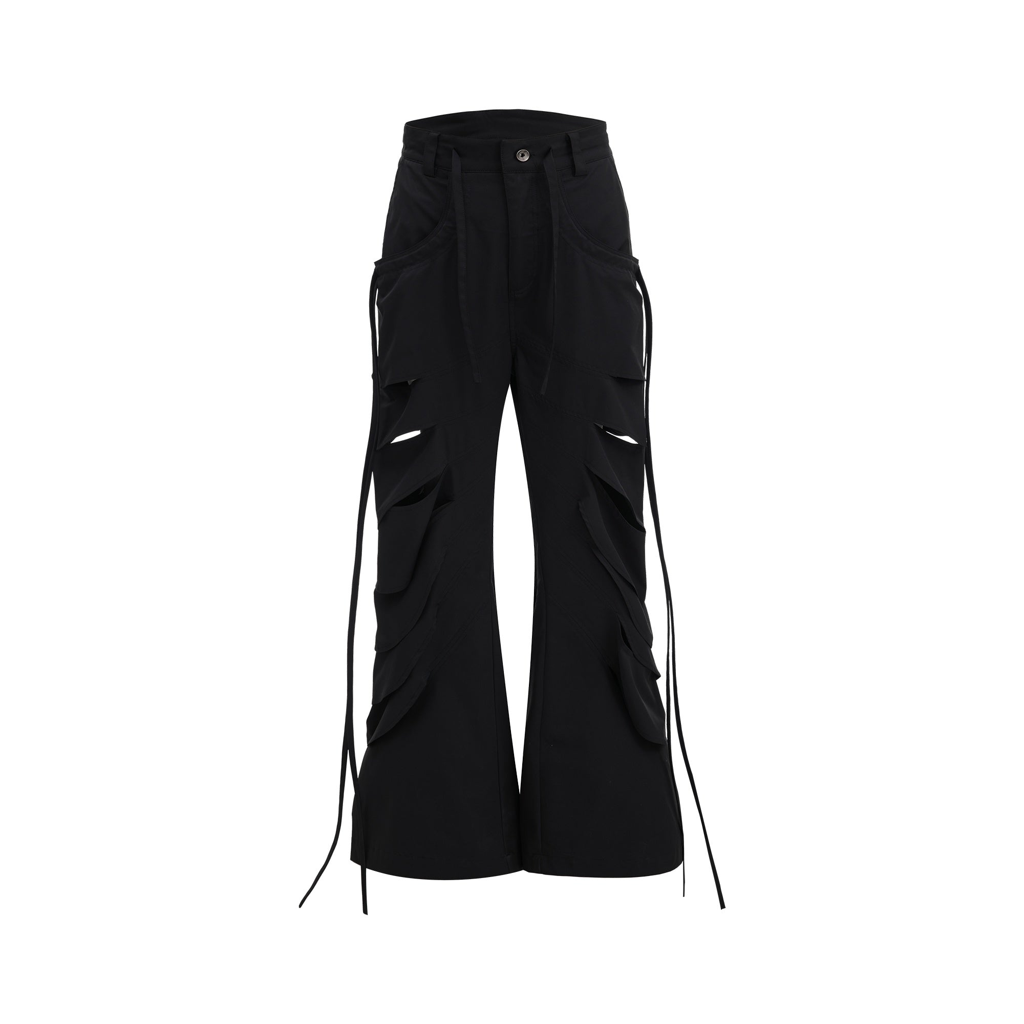Deconstructed-Cargo-Pants---Cutout-Design-with-Flared-Hem-Black