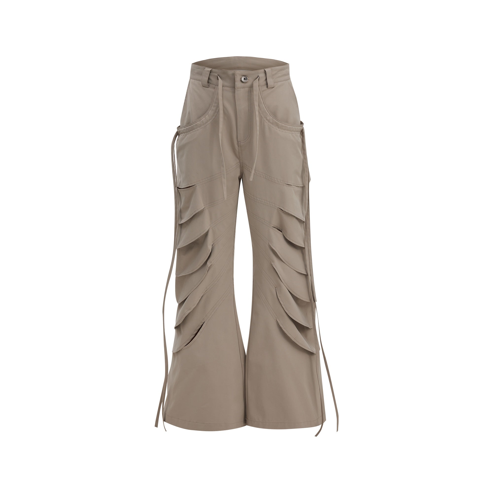 Deconstructed-Cargo-Pants---Cutout-Design-with-Flared-Hem-Yellow