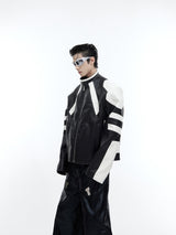 Deconstructed-Color-Block-Cropped-Leather-Jacket---Streetwear-Biker-Coat-Black