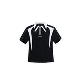 Deconstructed-Color-Block-Polo-Shirt---Oversized-Metal-Trim-Tee-Black