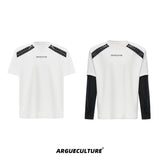 Deconstructed-Color-Block-Tee---Detachable-Sleeve-Streetwear-Top-White-Jacket