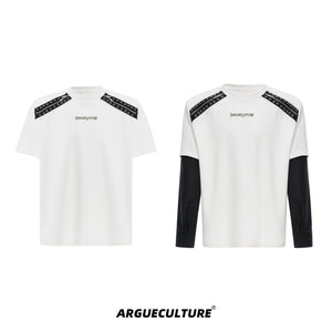 Deconstructed-Color-Block-Tee---Detachable-Sleeve-Streetwear-Top-White-Jacket