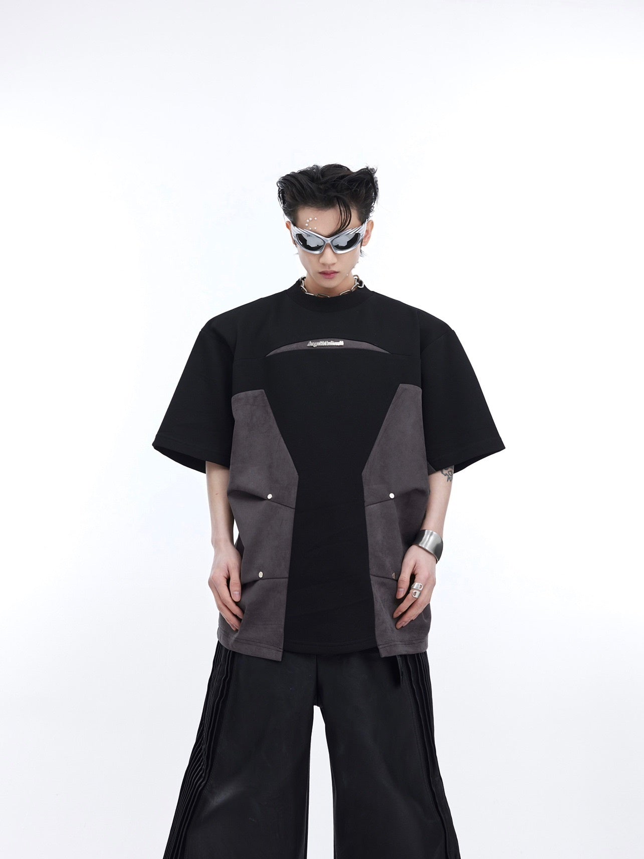 Deconstructed-Color-Block-Tee---Drop-Shoulder-Oversized-Streetwear-Top-Black
