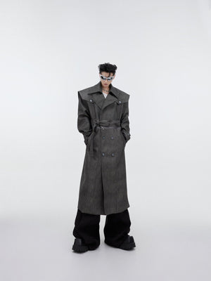 Deconstructed-Cracked-Leather-Trench-Coat---Removable-Short-Long-Style-Gray-(Detachable)