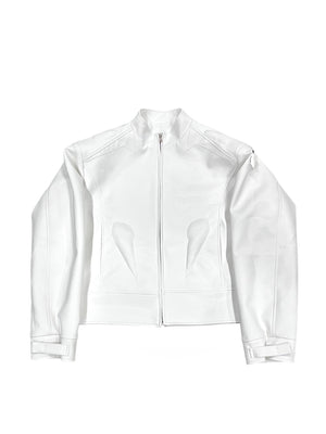 Deconstructed-Cropped-Leather-Jacket---Edgy-Metal-Logo-Design-White