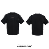 Deconstructed-Cutout-Short-Sleeve-Tee-with-Snake-Wrap-Metal-Details-Black-T-shirt