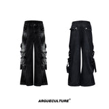 Deconstructed-Denim-Jacket---Oversized-Pockets---Loose-Fit-Streetwear-Black-Pants