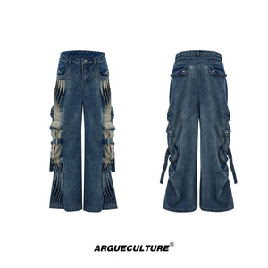 Deconstructed-Denim-Jacket---Oversized-Pockets---Loose-Fit-Streetwear-Blue-Pants