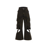 Deconstructed-Distressed-Wide-Leg-Cargo-Jeans---Raw-Cutout-Denim-Black