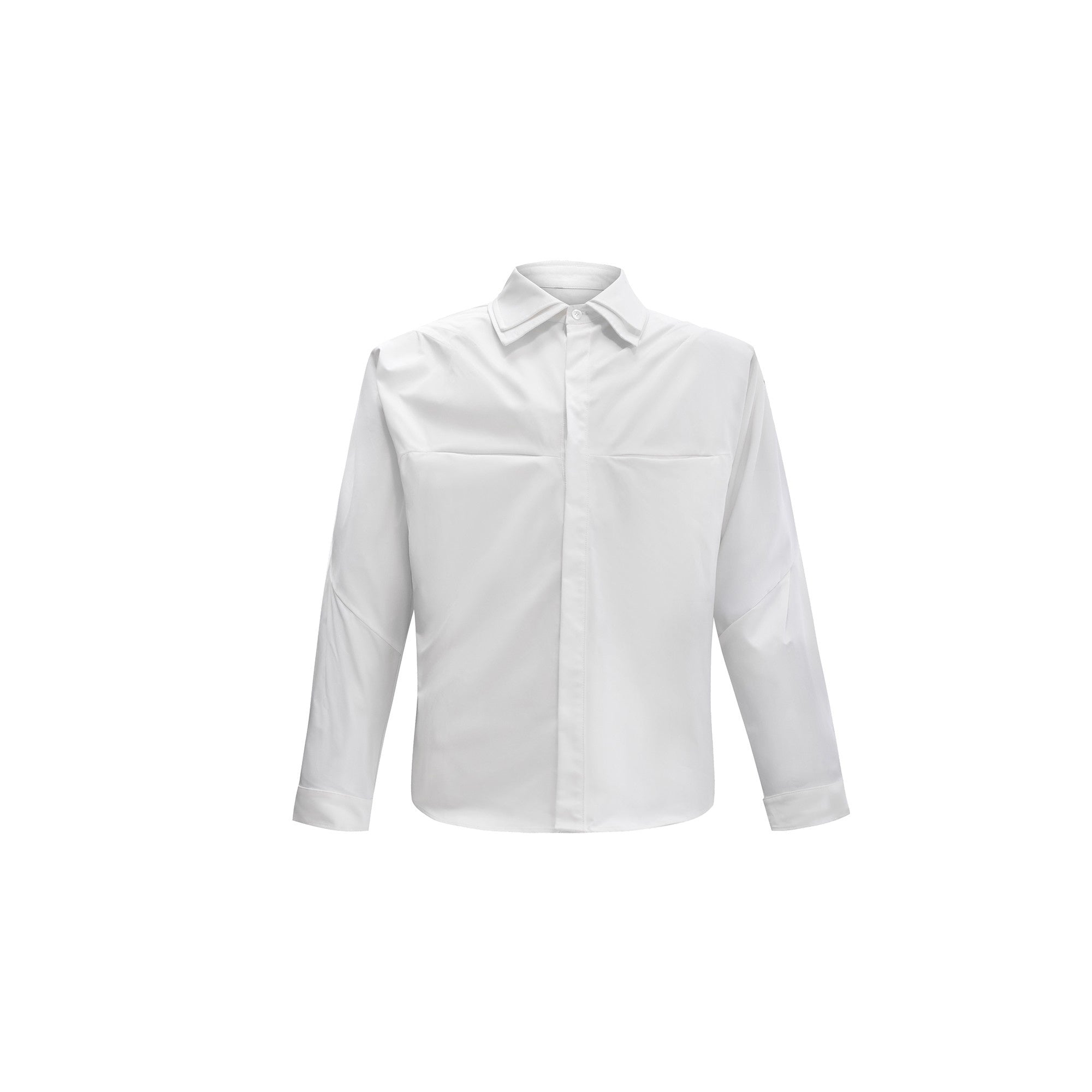 Deconstructed-Double-Collar-Oversized-Shirt-with-Puff-Sleeves-White