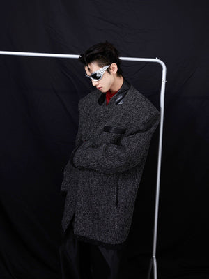 Deconstructed-Double-Layer-Blazer---Spring-Streetwear-Jacket-Gray