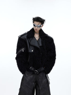 Deconstructed-Faux-Fur-Cropped-Jacket---Winter-Streetwear-Coat-Black
