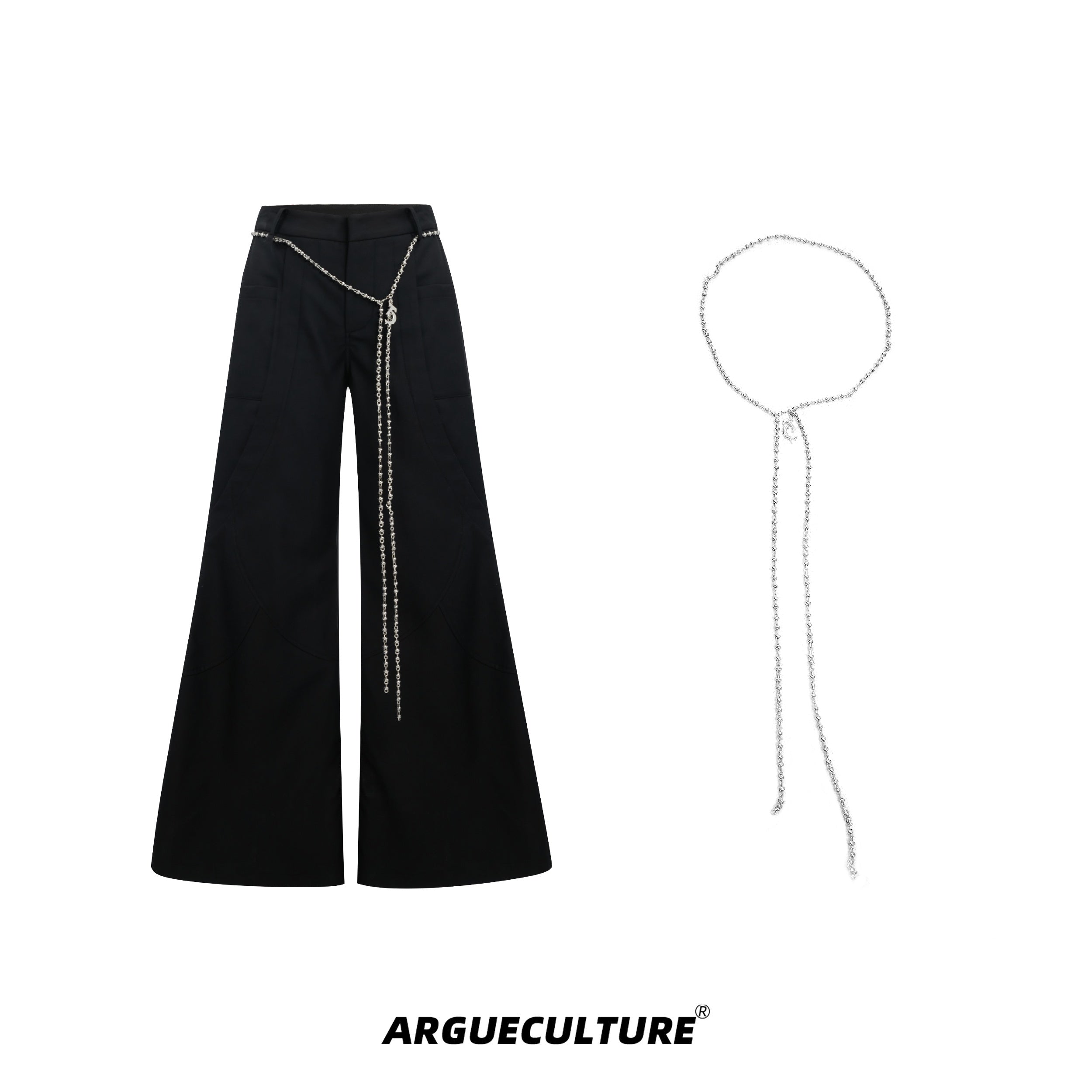 Deconstructed-Flared-Pants-with-Metal-Chains---Streetwear-Fit-Black-Bottoms