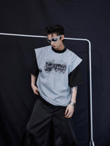 Deconstructed-Graphic-Tee---Distressed-Ink-Print-Oversized-Streetwear-Gray