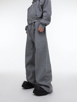 Deconstructed-Hoodie-Set---Metallic-Zip-Up--Glitter-Streetwear-Gray-Pants