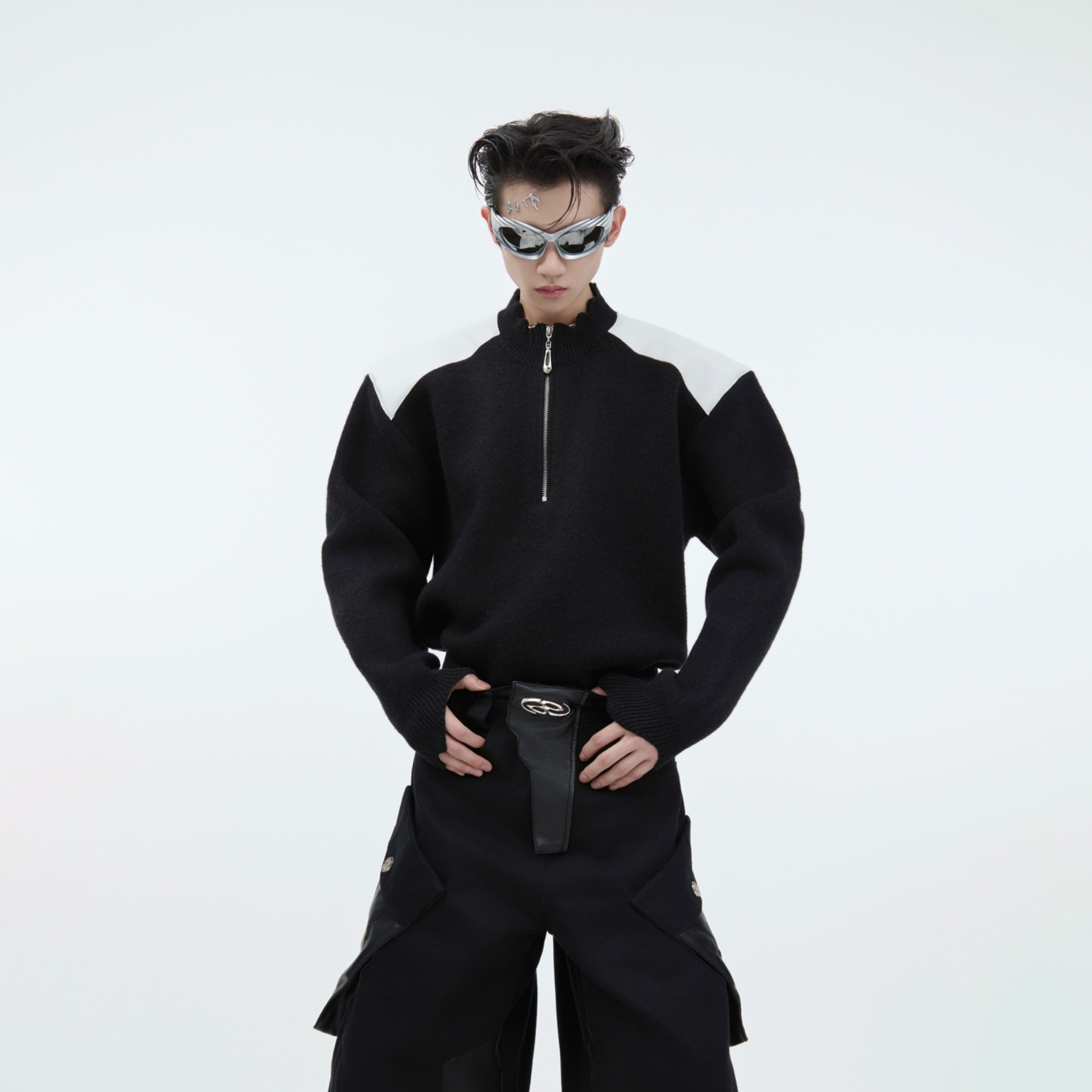Deconstructed-Knit-Sweater-with-Metal-Zipper---Winter-Streetwear-Black