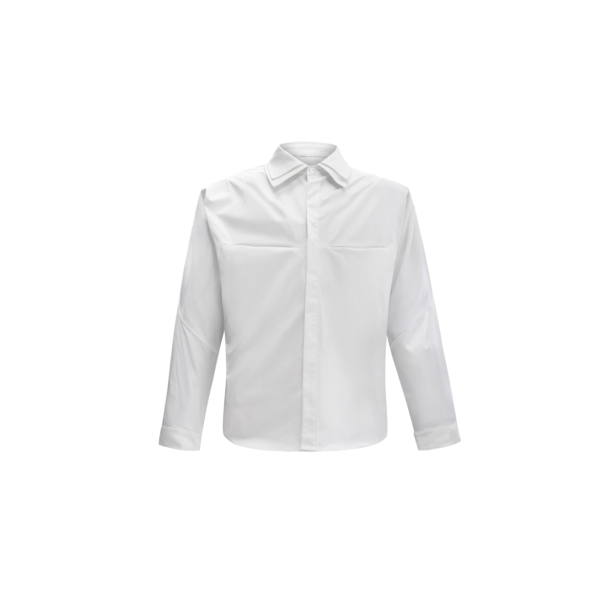 Deconstructed-Layered-Collar-Oversized-Shirt---Loose-Fit-White