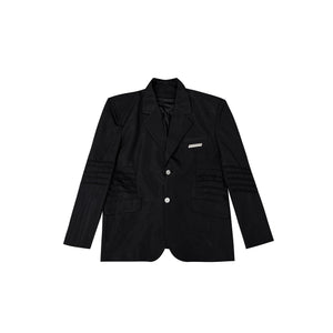 Deconstructed-Liquid-Shine-Blazer---Slim-Fit-Shoulder-Pads-Wrinkle-Free-Black