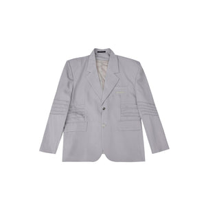 Deconstructed-Liquid-Shine-Blazer---Slim-Fit-Shoulder-Pads-Wrinkle-Free-Gray