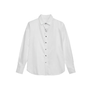 Deconstructed-Liquid-Shine-Oversized-Shirt---Metallic-Trim-Streetwear-White