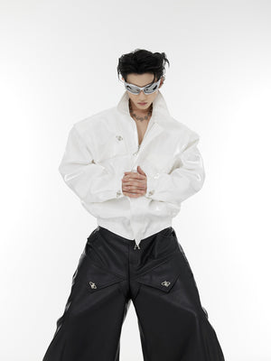 Deconstructed-Liquid-Shoulder-Cropped-Leather-Jacket---Metallic-Accents-White