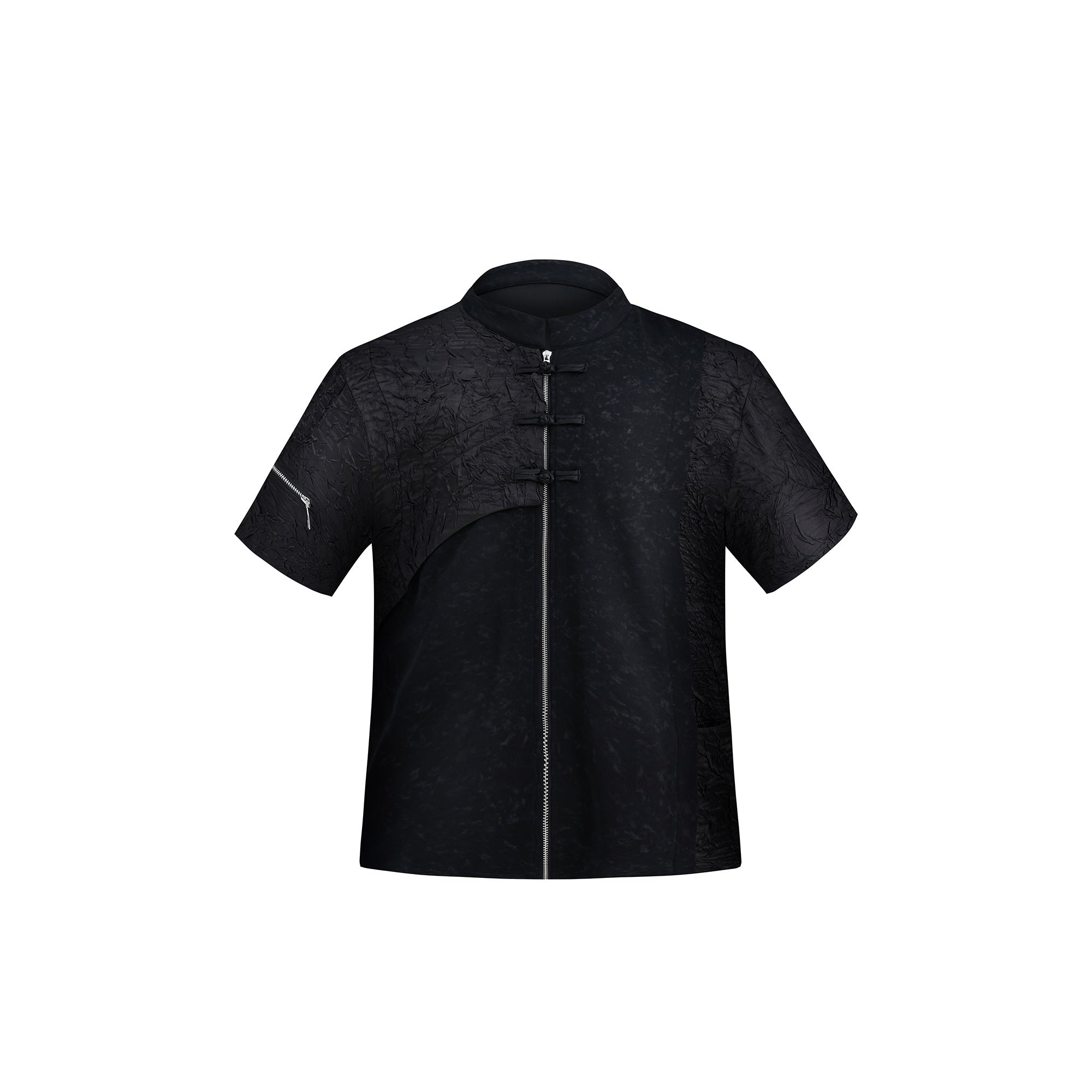 Deconstructed-Mandarin-Collar-Sleeveless-Tee---Oversized-Streetwear-Top-Black