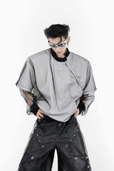 Deconstructed-Mesh-Layered-T-Shirt---Oversized-Streetwear-Tee-Black-and-White